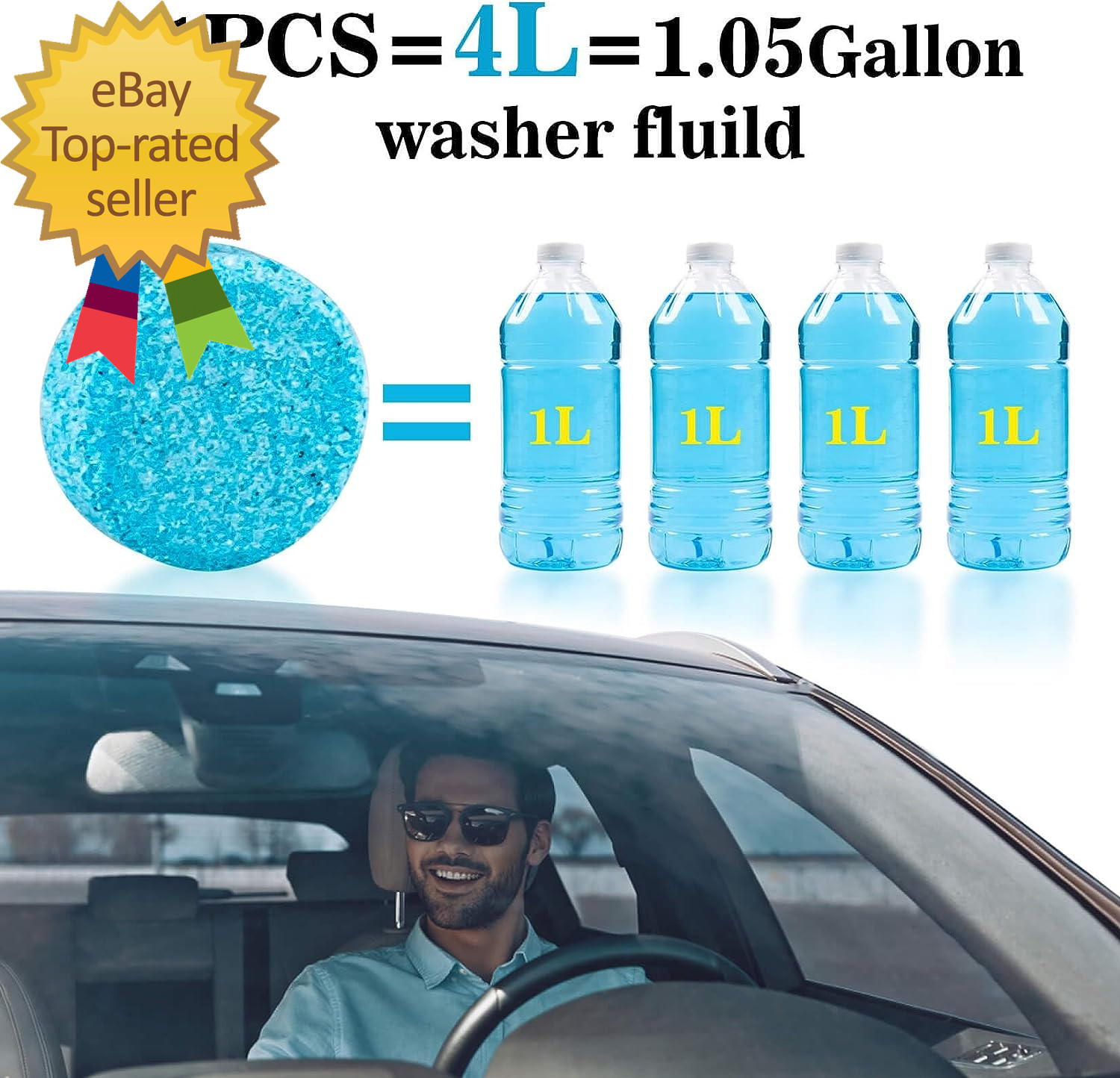 Car Windshield Washer Tablets – Washer Fluid Tablets Glass Cleaner Concentrate
