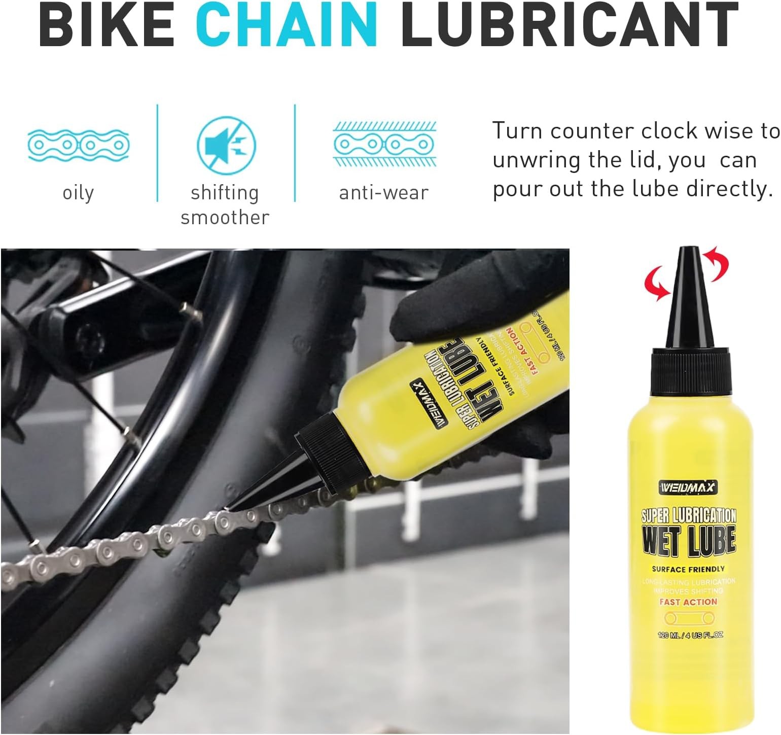 Bike Cleaner Set, 500ML – Fast-Action, Bike chain cleaner 120ml Chain Lube Br…