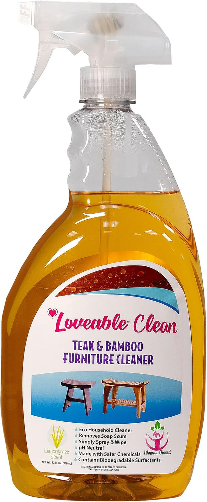 Loveable 24Oz Bottle Teak Oil Teak Cleaner Protective, Wood Restorer Eco Househo