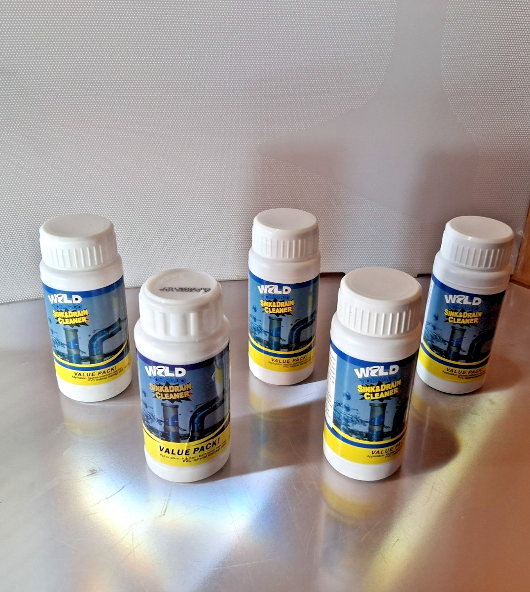 Wild Tornado Powerful Sink Drain Cleaner High Efficiency Clogging Cleaner,5/Pack