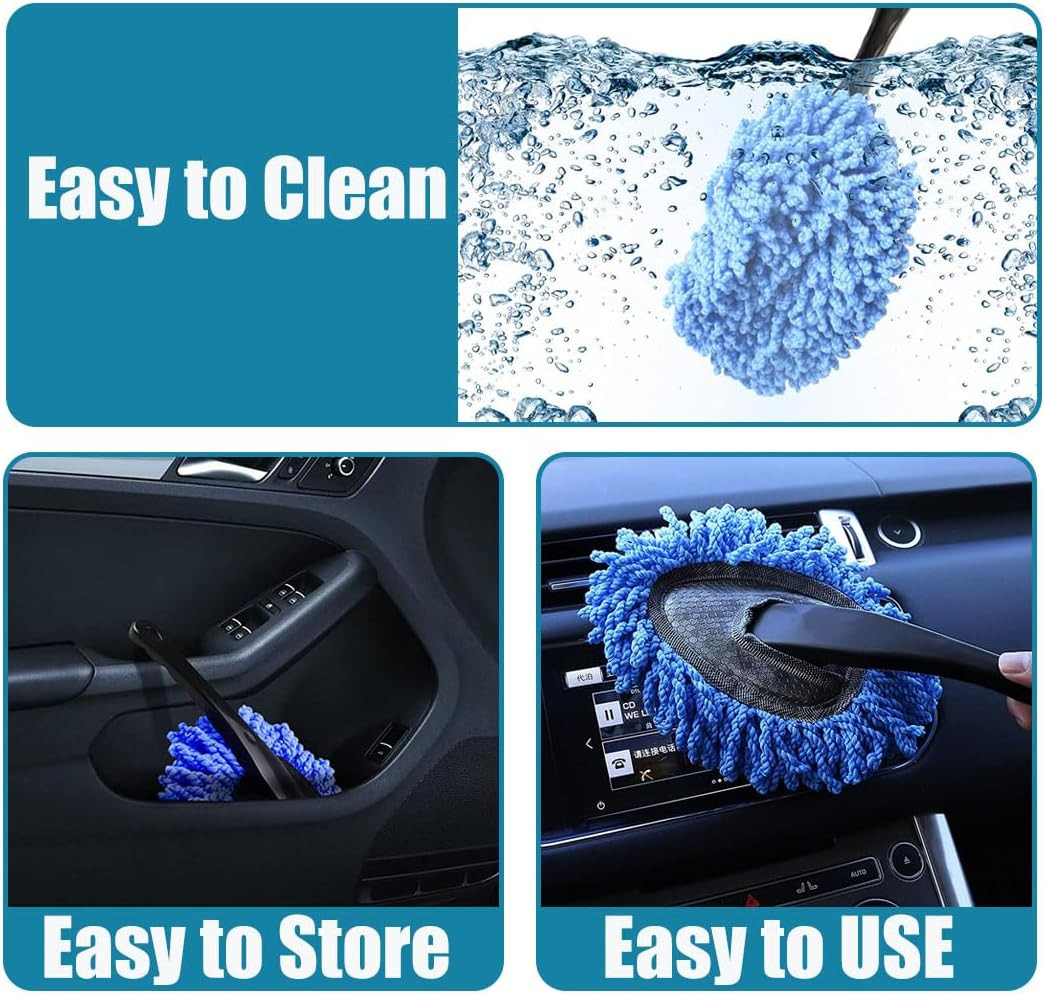 1 PC Super Soft Microfiber Car Duster Brush, Premium Auto Dashboard