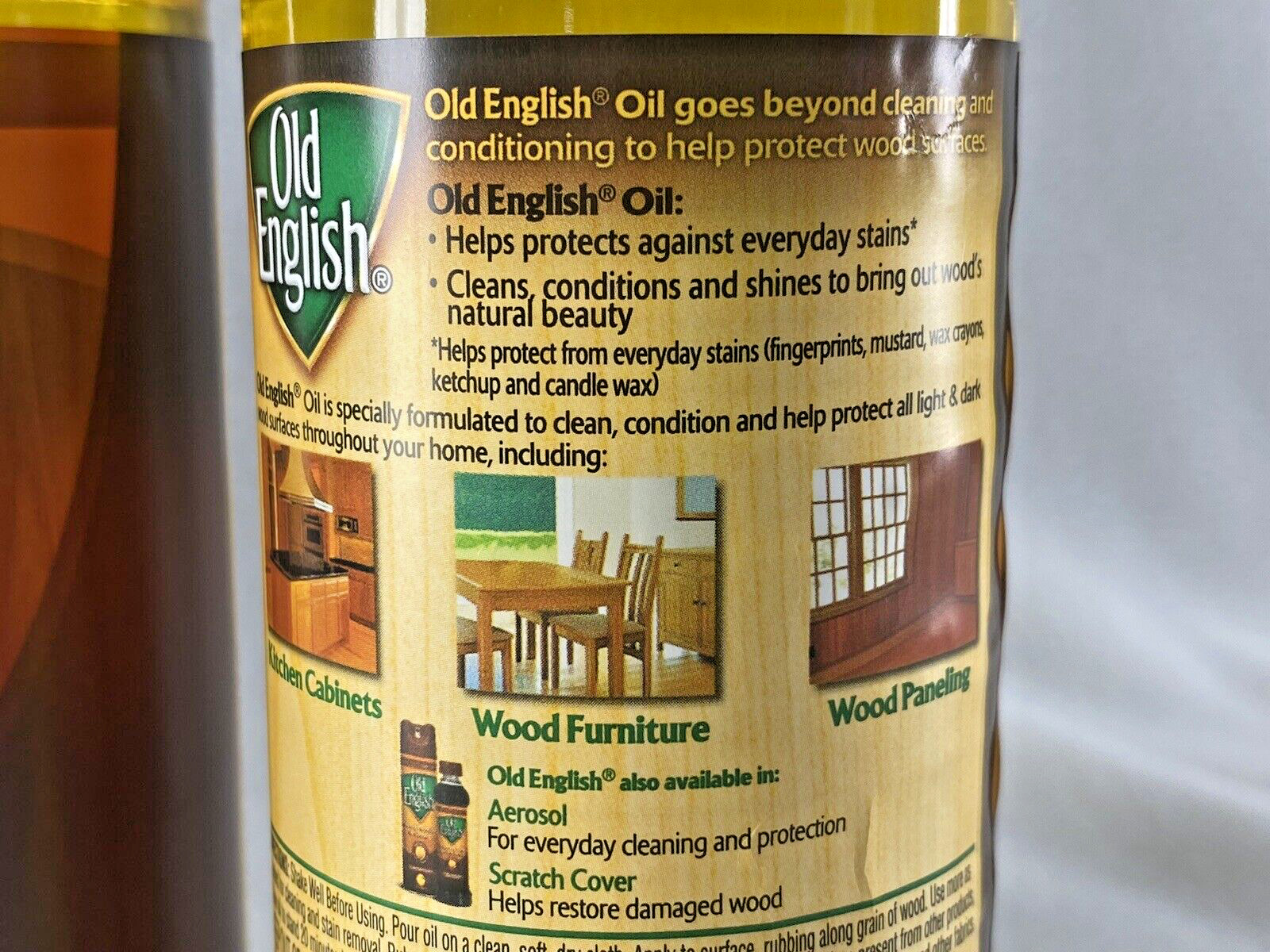 Lot of 2 Old English Wood Conditioner and Cleaner Fresh Lemon Scent 16 oz Each