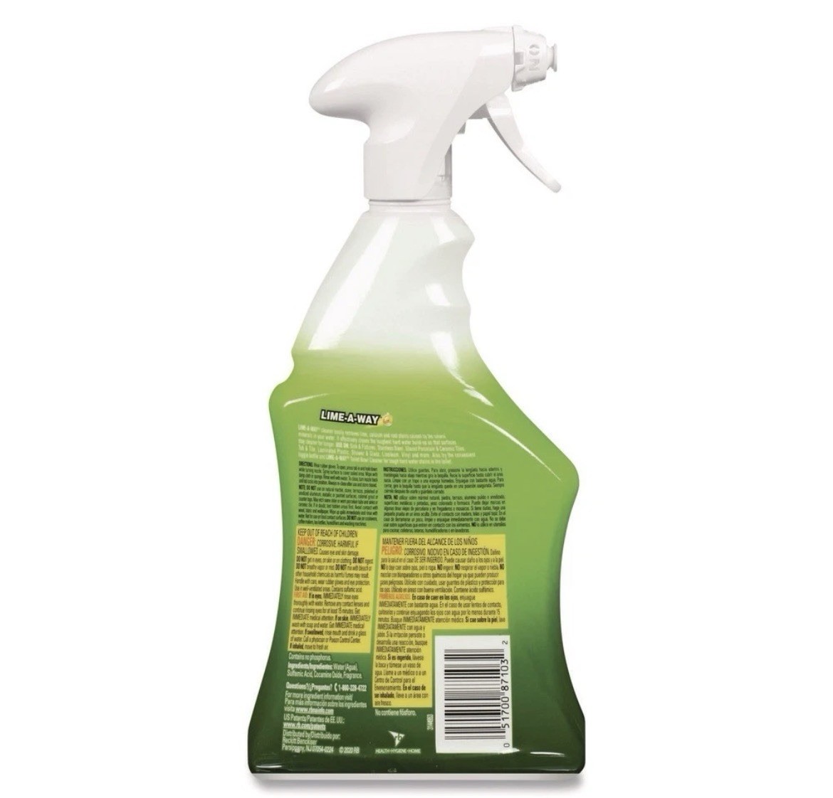 LIME-A-WAY 87103 22 oz. Spray Bottle Lime, Calcium and Rust Remover (6/CT) New
