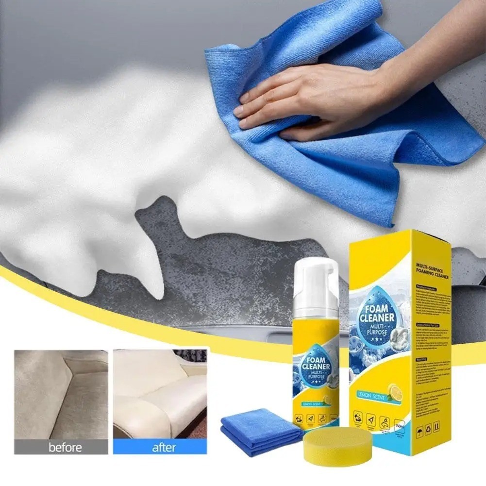 4-in-1 Multi-Enzyme Foam Cleaner, All-Purpose Spray 5oz with Sponge & Towel USA