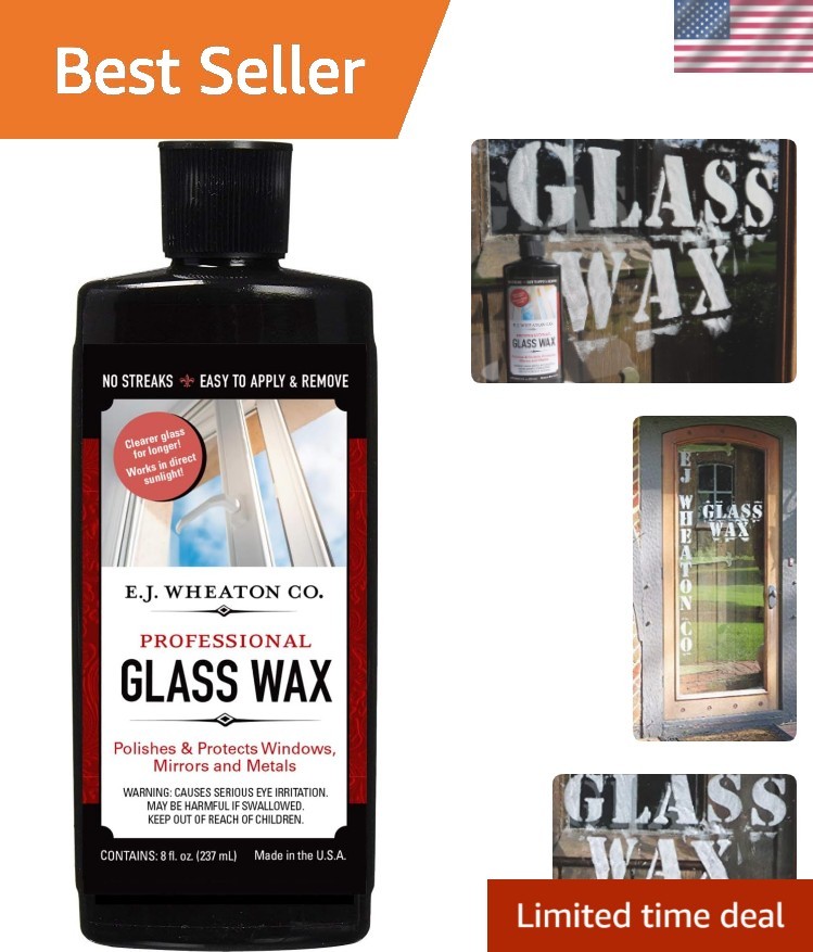 E.J. Wheaton Glass Wax, Polishes and Protects Windows, Mirrors and Metal Surf…