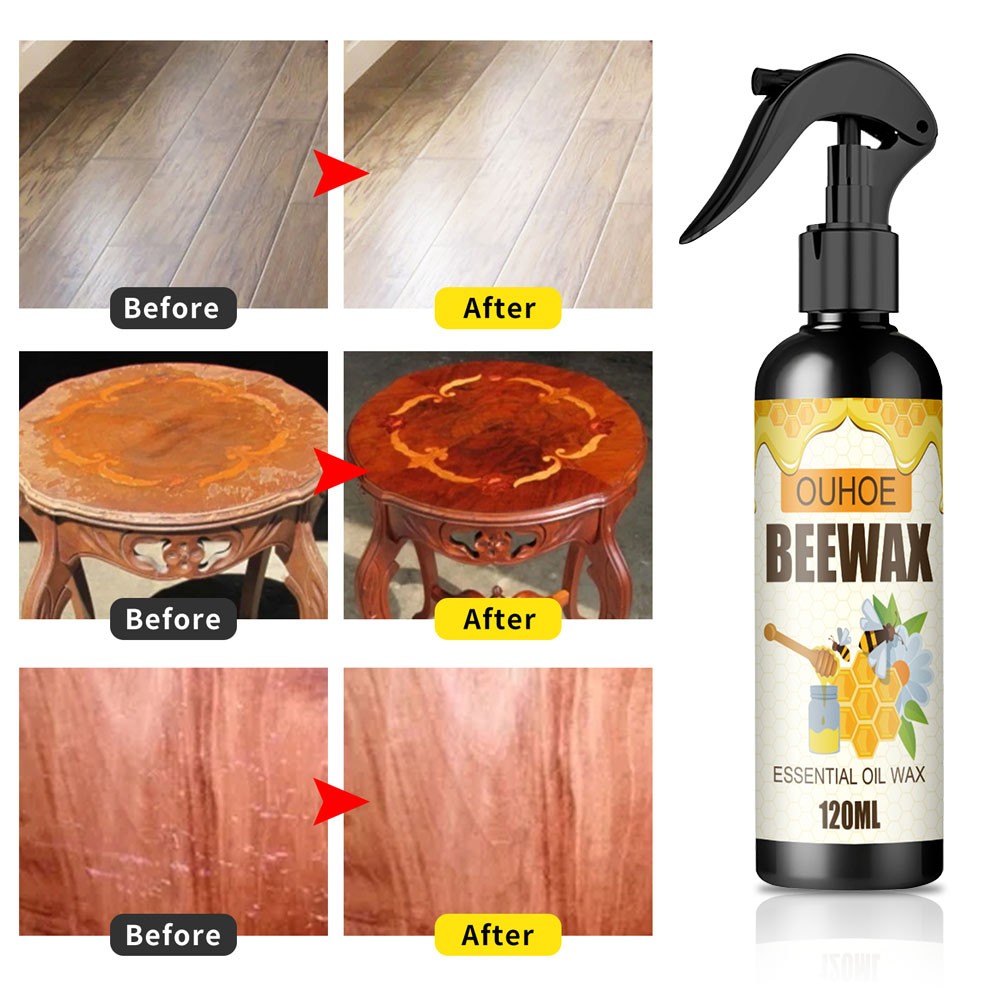 Bee Wax 120ml Furniture Polish Spray Micro-Molecularized Beeswax US