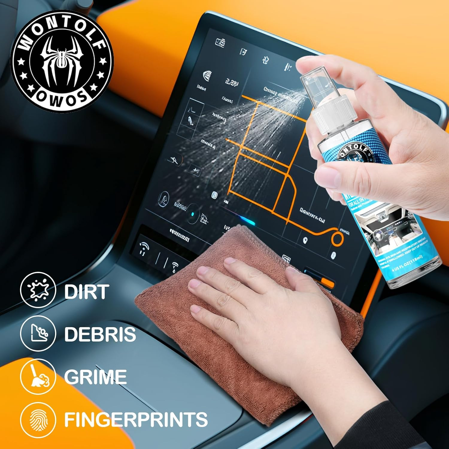 Leather Cleaner and Conditioner Non-Toxic Gentle Total Interior Cleaner Car Wash