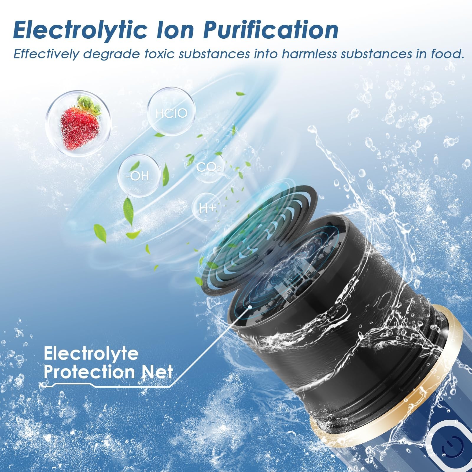 Fruit & Vegetable Purifier Cleaner – Capsule Shape Disinfection Machine, OH-ion