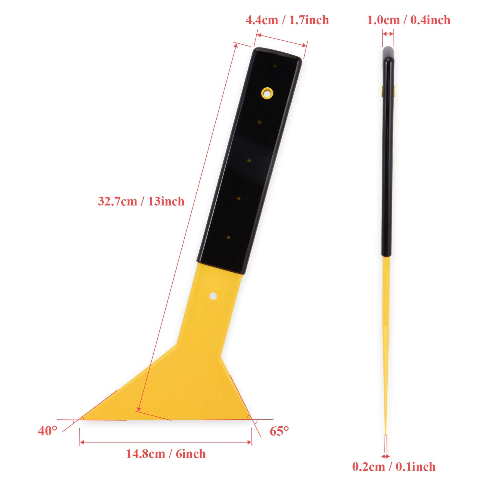 Window Tint Squeegee Long Handle Scraper Tool Triangle Slim Foot Tinting Sque…