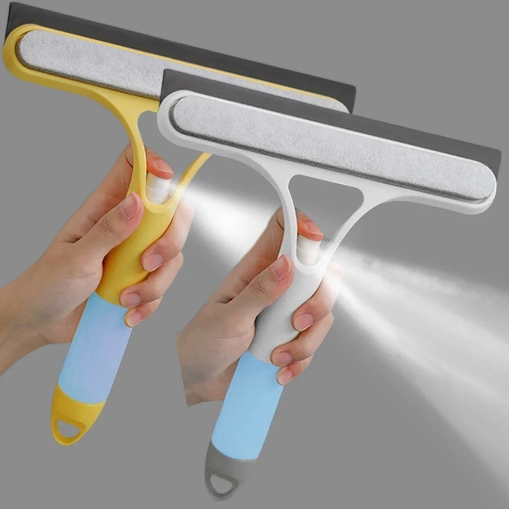 Shower Squeegee Glass Wiper Scraper Cleaner with Holder Mirror Window Cleaner