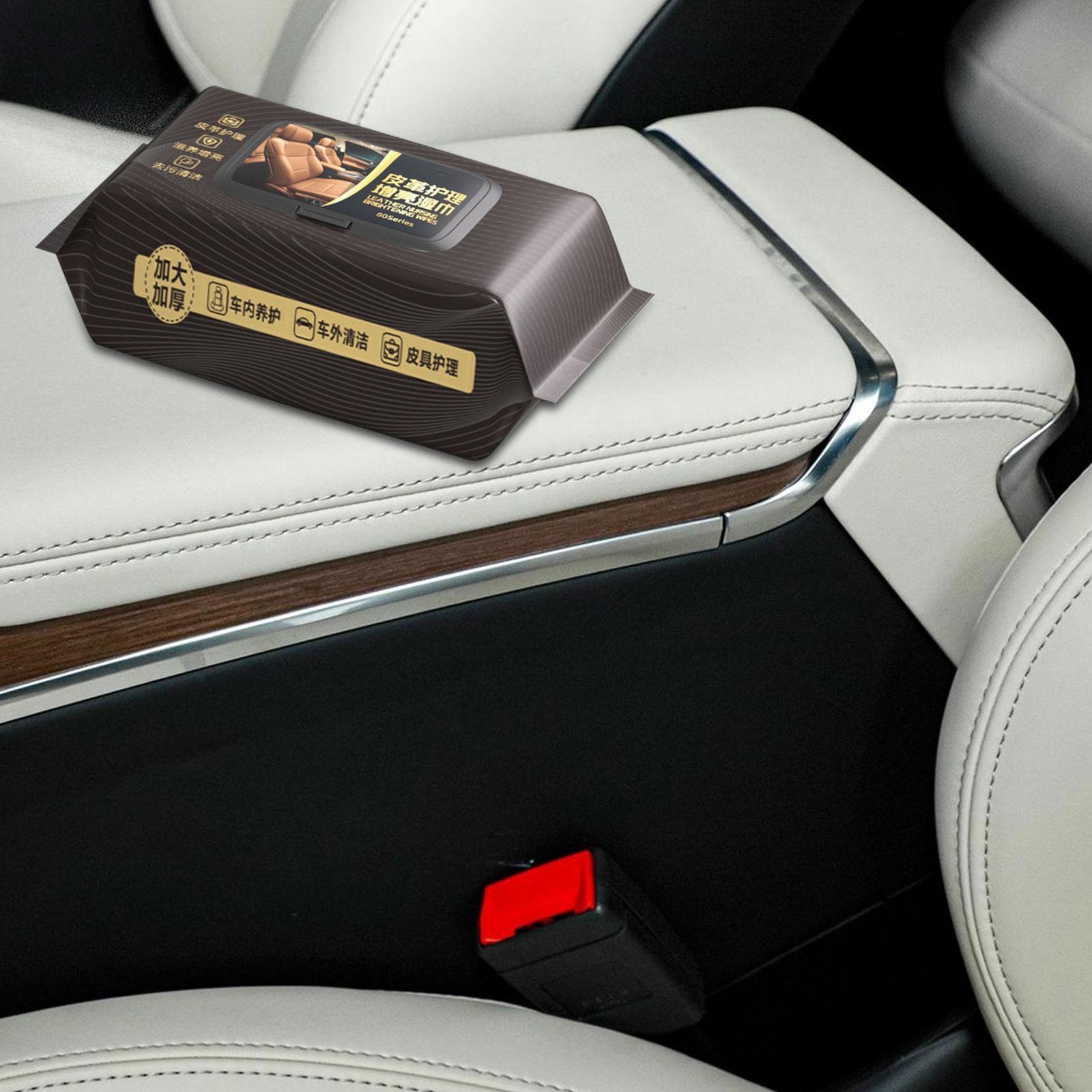 Car Leather Restoration Brightening Wipes 80PCS Leather Conditioning Wipes