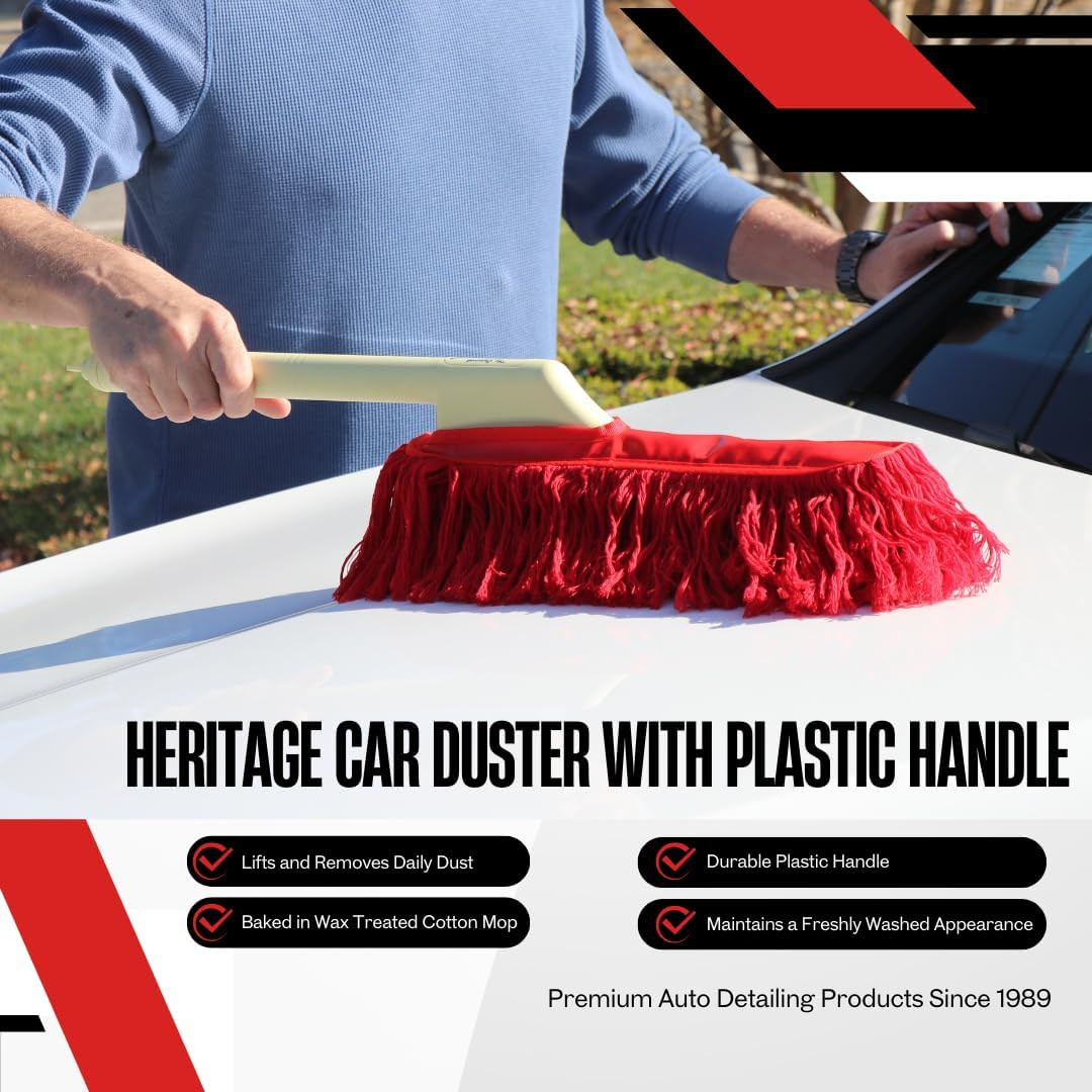 Heritage Car Duster with Plastic Handle and Cotton Mop 86243 Lifts and Removes D