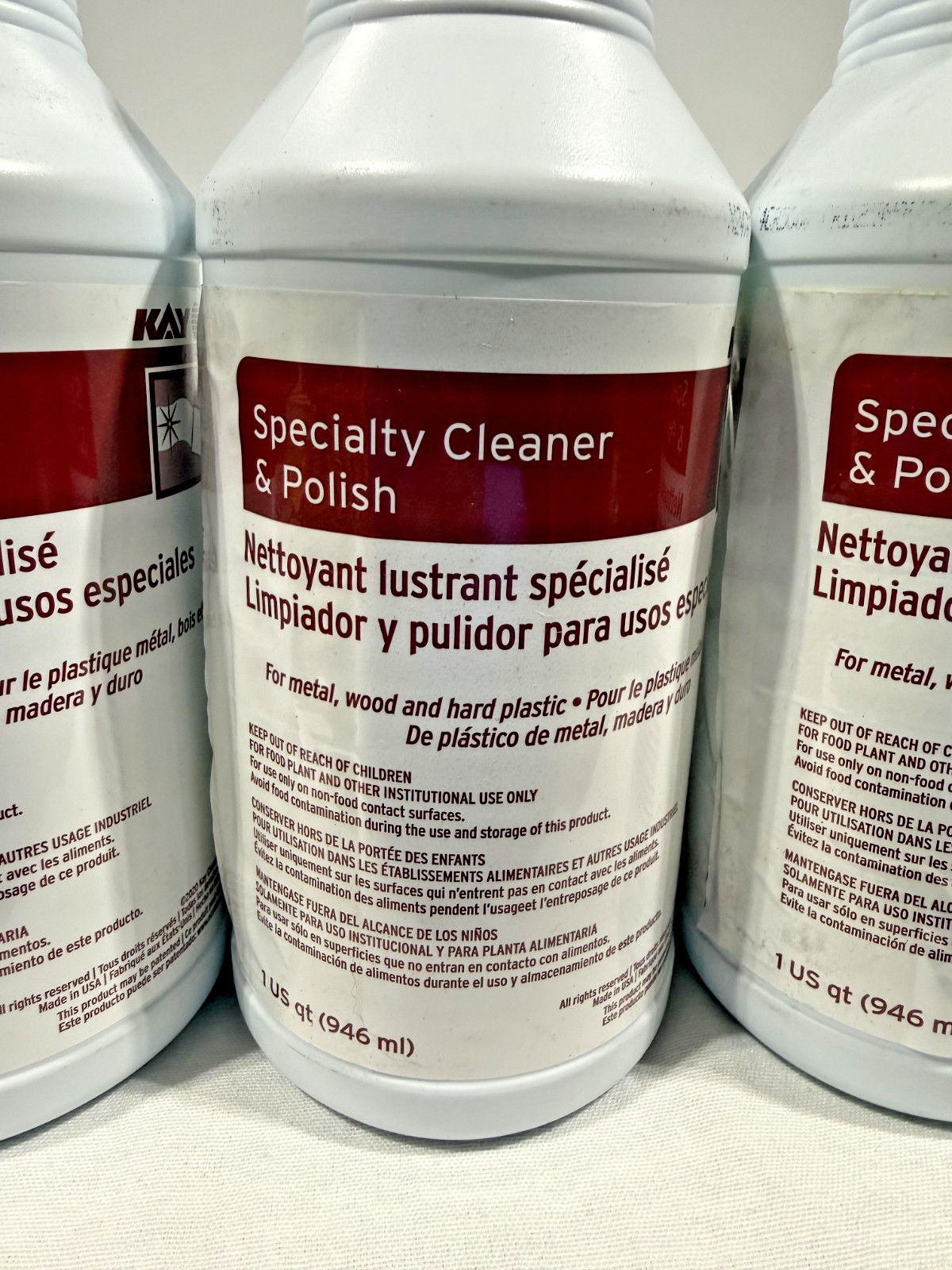 NEW SEALED Kay ECOLAB Specialty Cleaner & Polish 3 PACK *FAST SHIP*