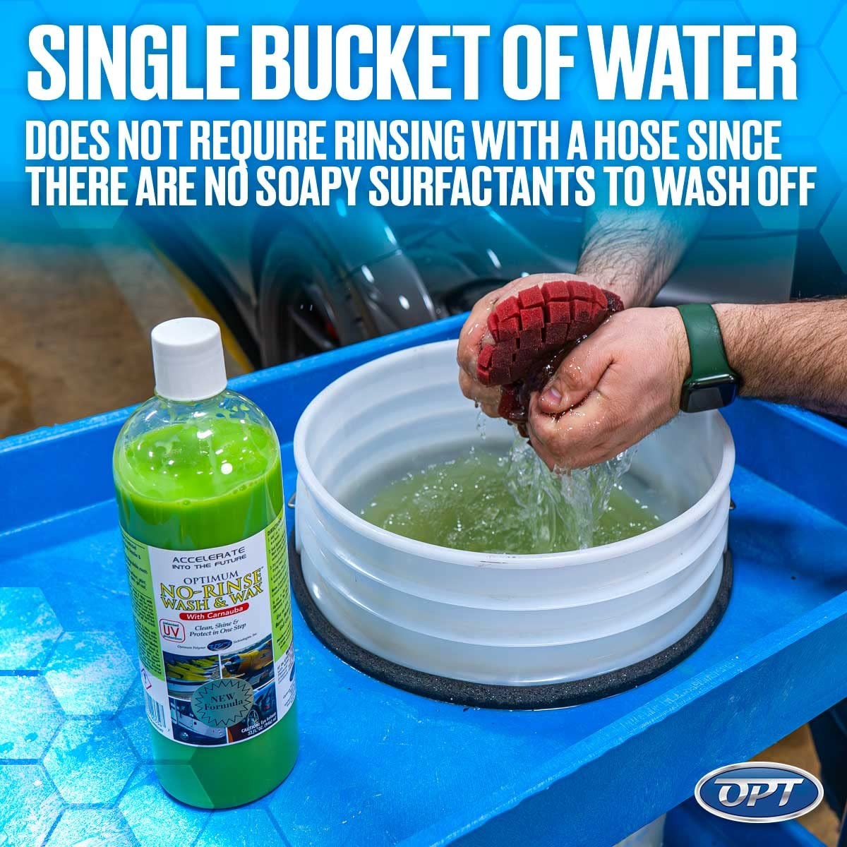 Optimum No Rinse Wash and Wax with Carnauba Wax Rinseless Car Wash No Rinse