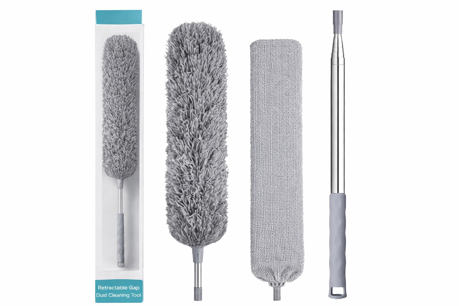 Retractable Gap Dust Cleaner with Extension Pole Under Bed Sofa Appliance Duster