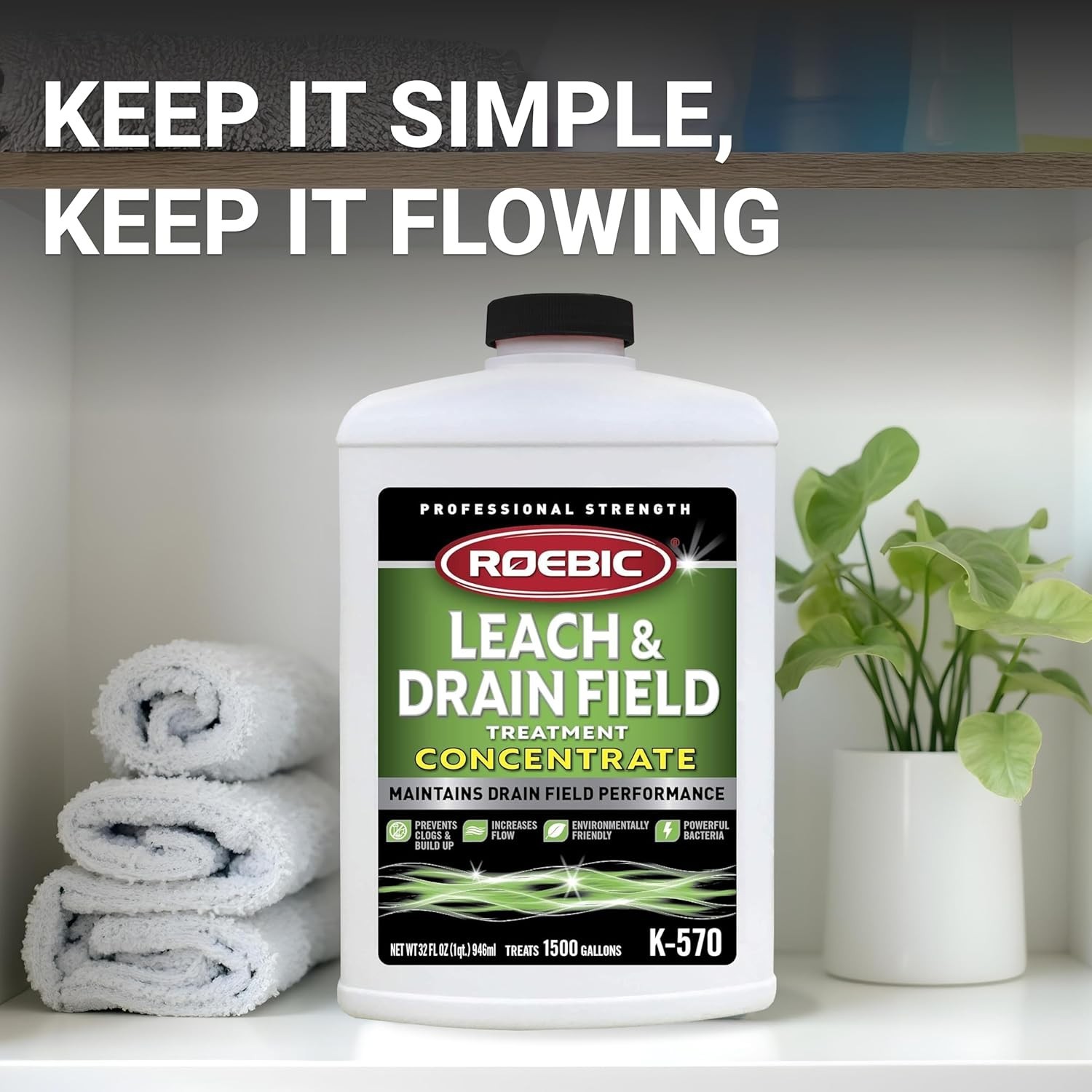 K-570 32-Oz Biodegradable Drain Field Opener – Prevent Septic Failures Smoothly