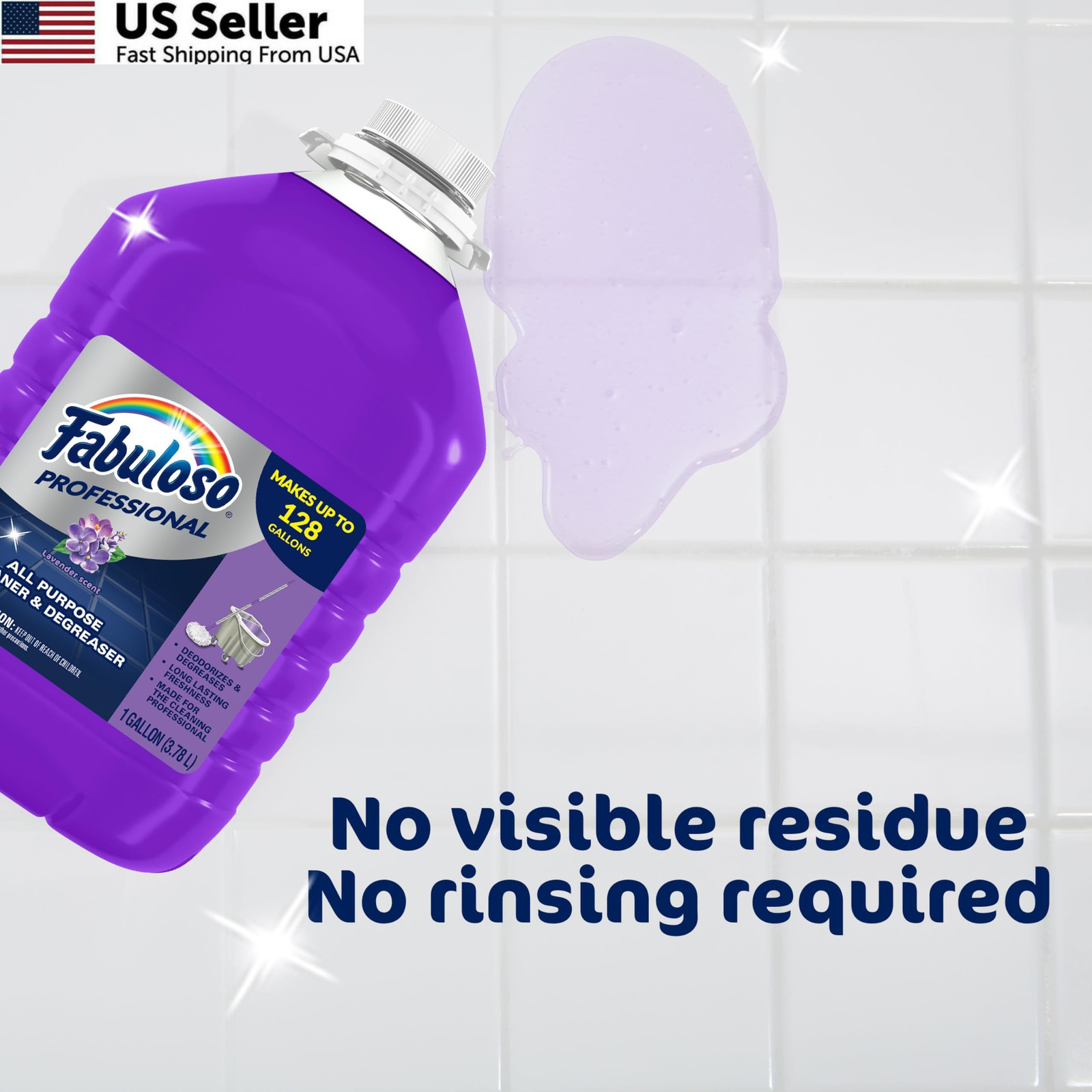 Professional All Purpose Cleaner Degreaser Lavender Scent 1 Gallon Pack of 1 USA