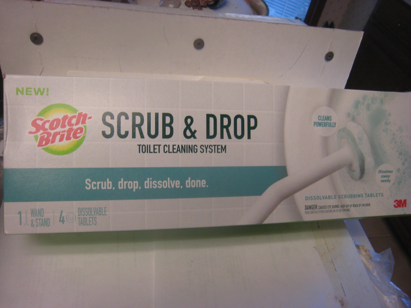 Scotch Brite Scrub And Drop Toilet Cleaning System Wand Stand Tablets New Sealed