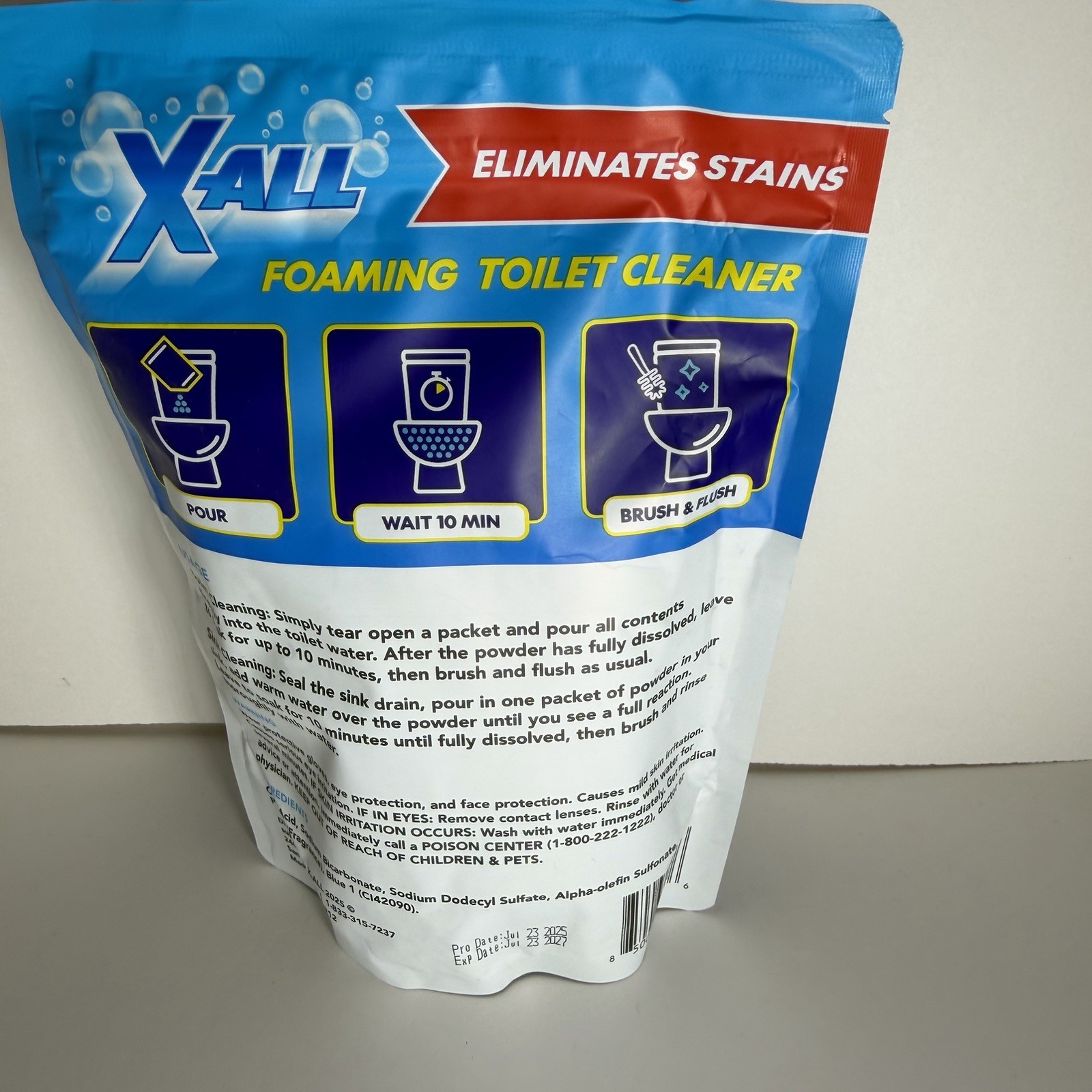 Foaming Toilet Cleaner Self-Activating Powder for Deep Cleaning Fights Stains