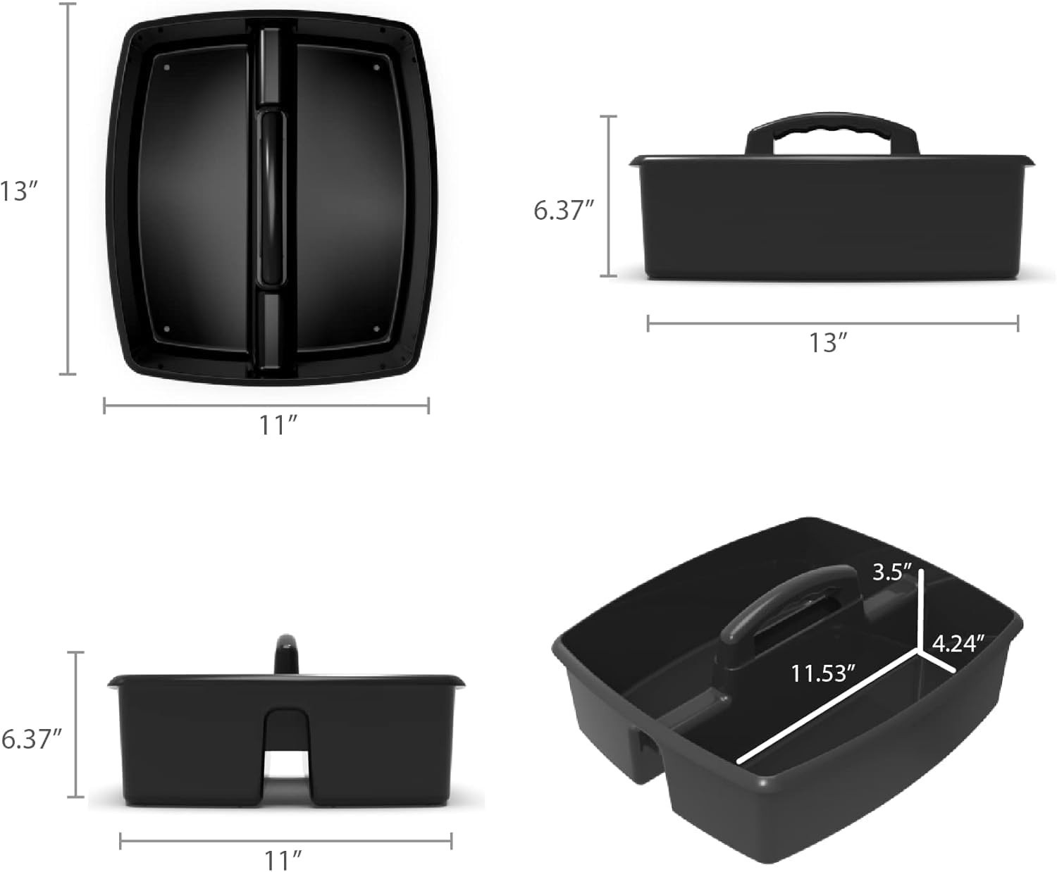 Versatile 2-Compartment Cleaning Caddy – Perfect for Home or Professional Use