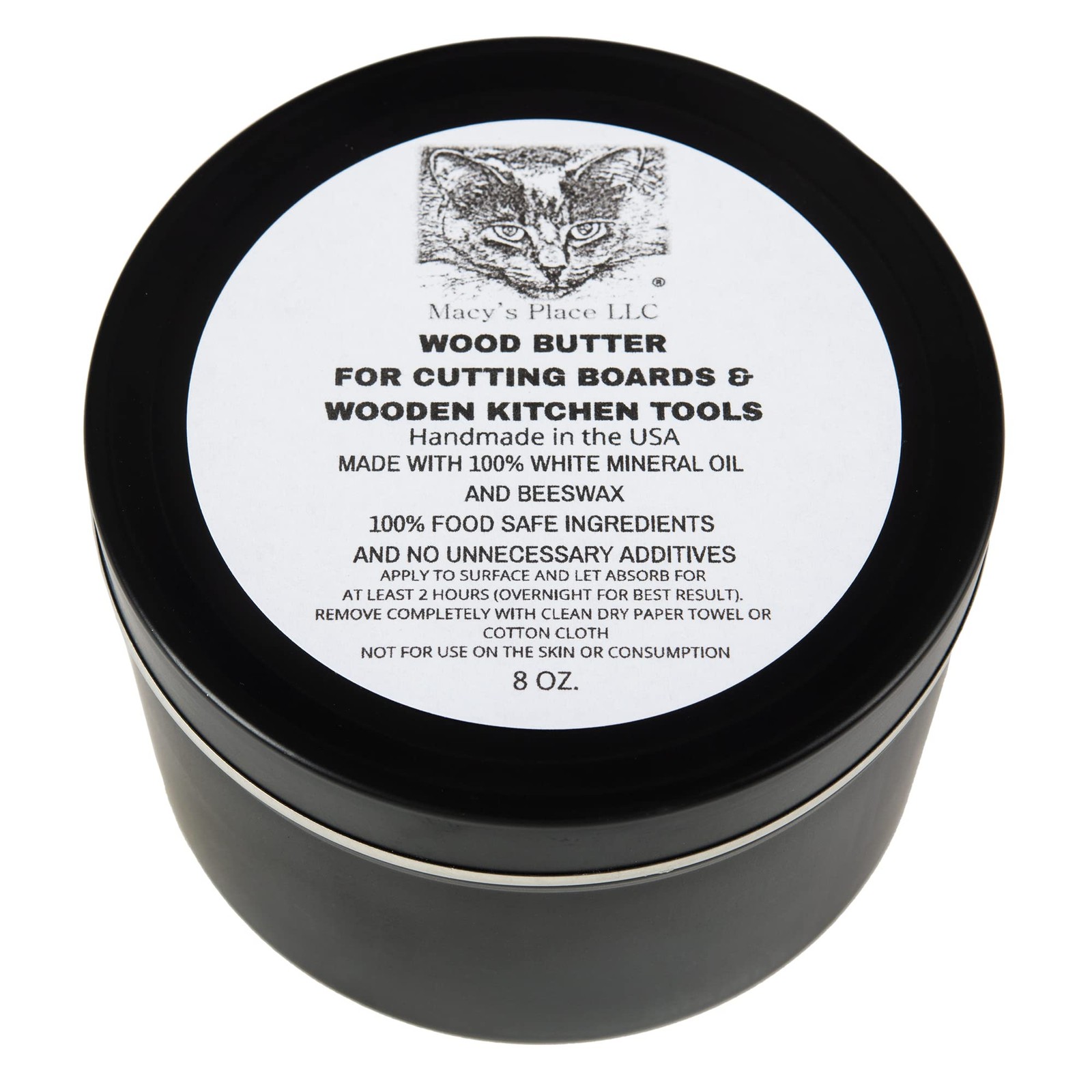 Wood Butter Cutting Board Wax – 8 fl oz – Conditioner for Butcher Block and W…