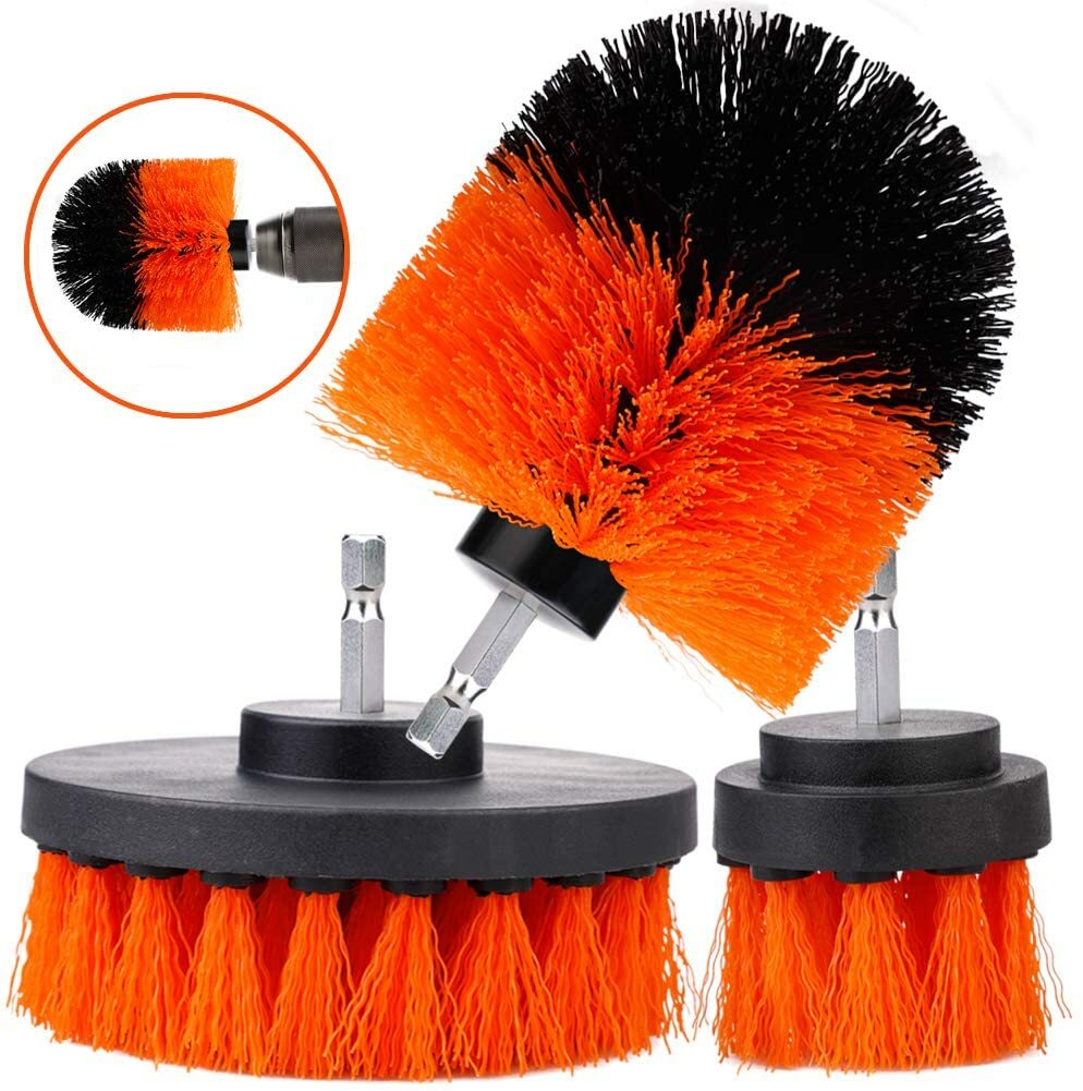 3Pcs Tile Grout Drill Brush Power Scrub Cleaning Tub Cleaner Attachment Kits US