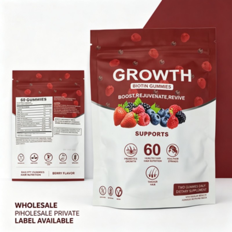 Hair Growth Gummies – Biotin, Vitamins Plant Extracts, Supports Health…