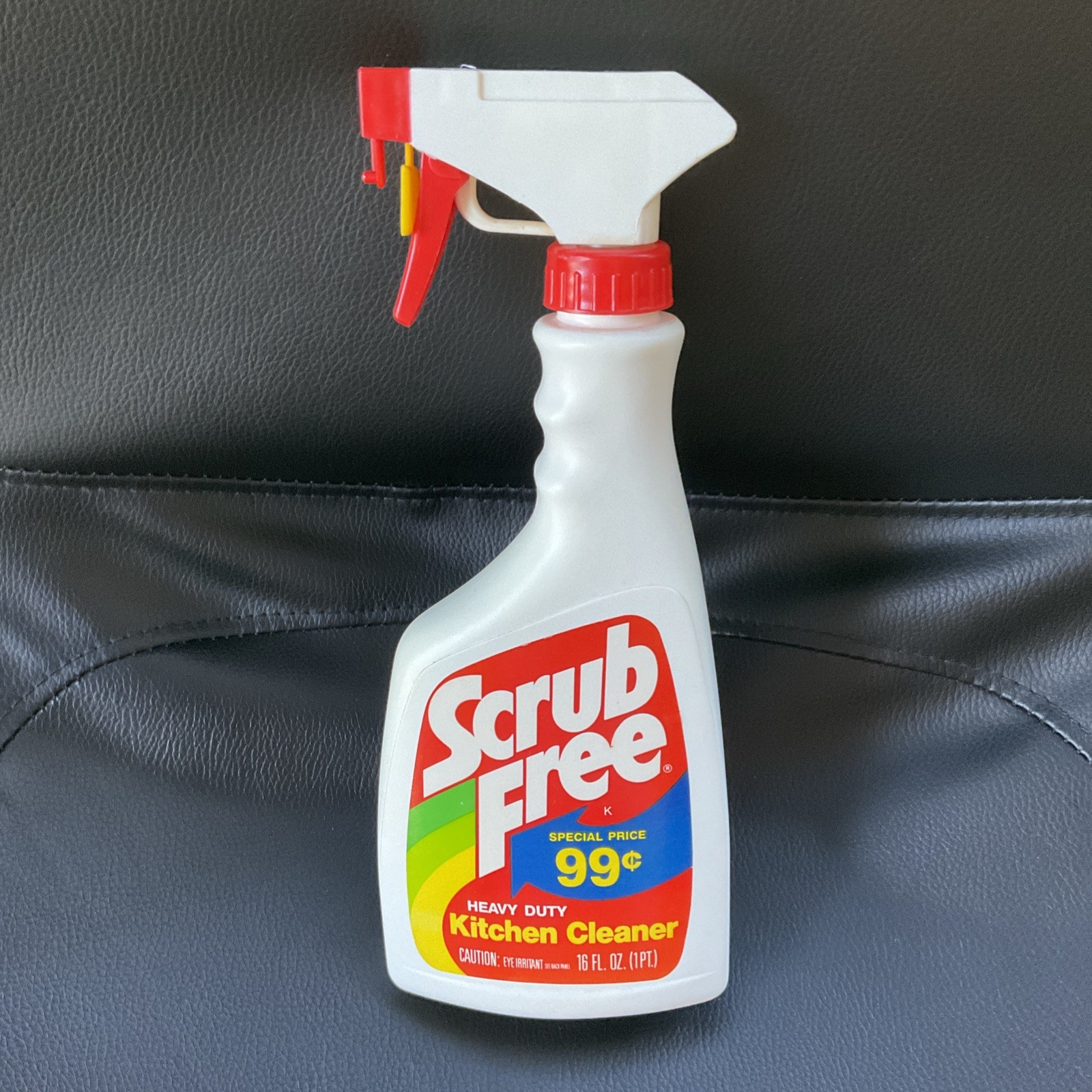 Vintage Scrub Free Heavy Duty Kitchen Cleaner 16 oz spray bottle unopen NOS Prop