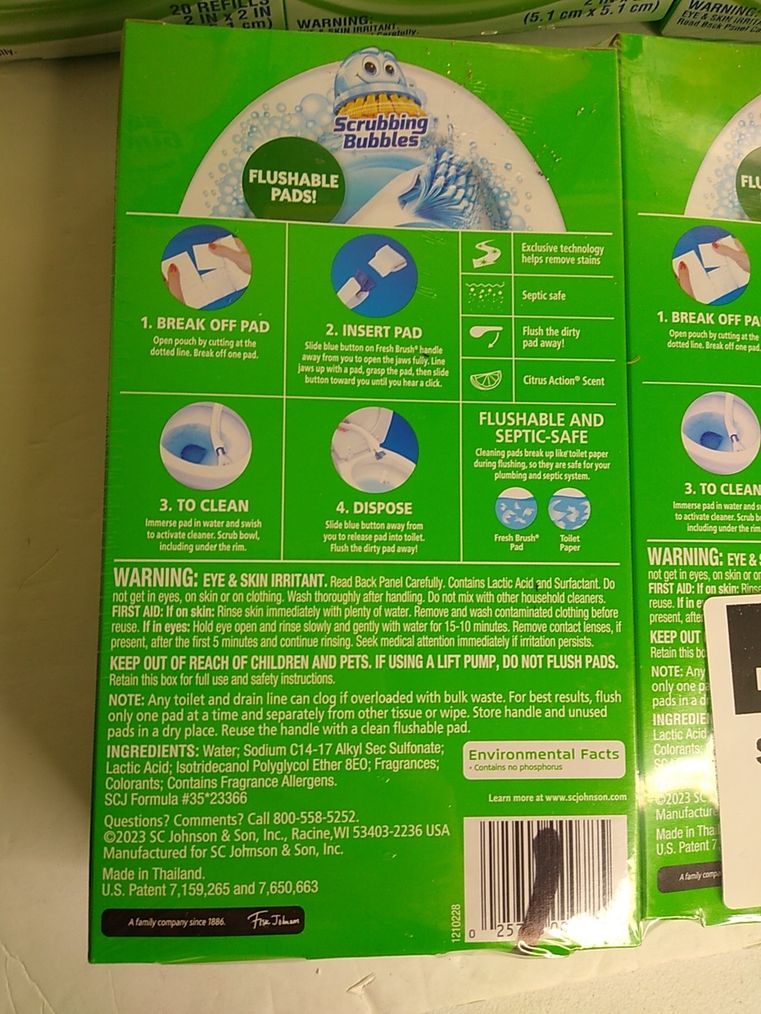 6x SEALED Scrubbing Bubbles Freah Brush Flushable Refills Citrus 20 Refill Box