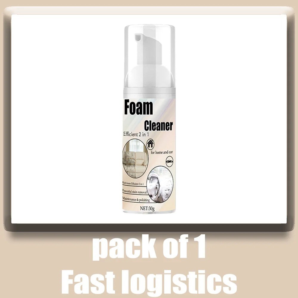 2-in-1 Foaming Car Seat Cleaner Fabric Upholstery Stain Remover Wash Foam 300ml