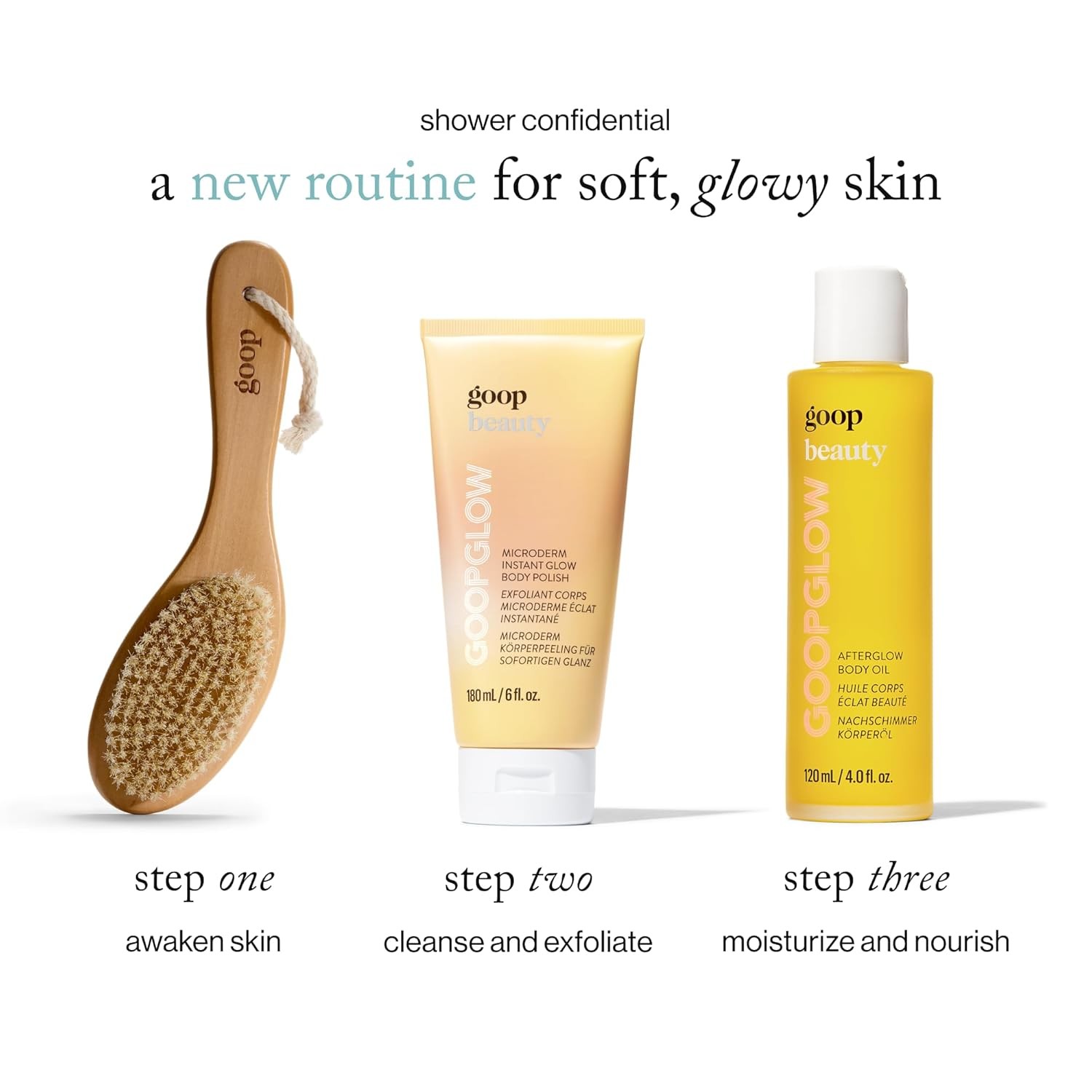 goop Beauty Microderm Body Polish | Exfoliating Scrub & Foaming Cleanser for G