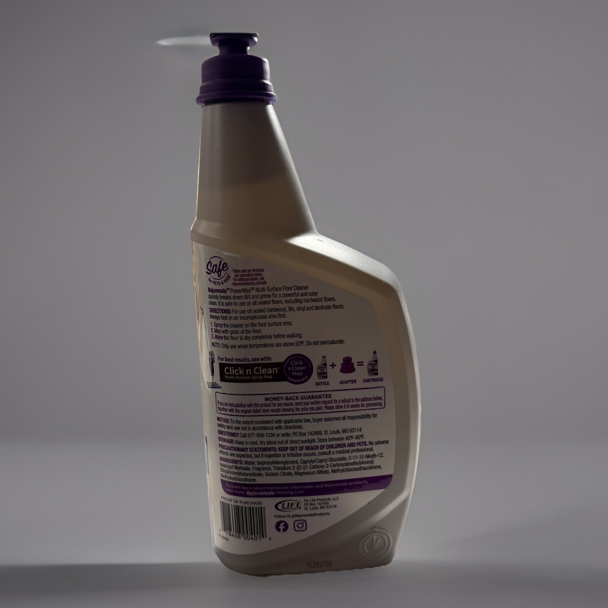 Rejuvenate Professional Wood Floor Restorer 32oz Satin Finish Polishing Formula