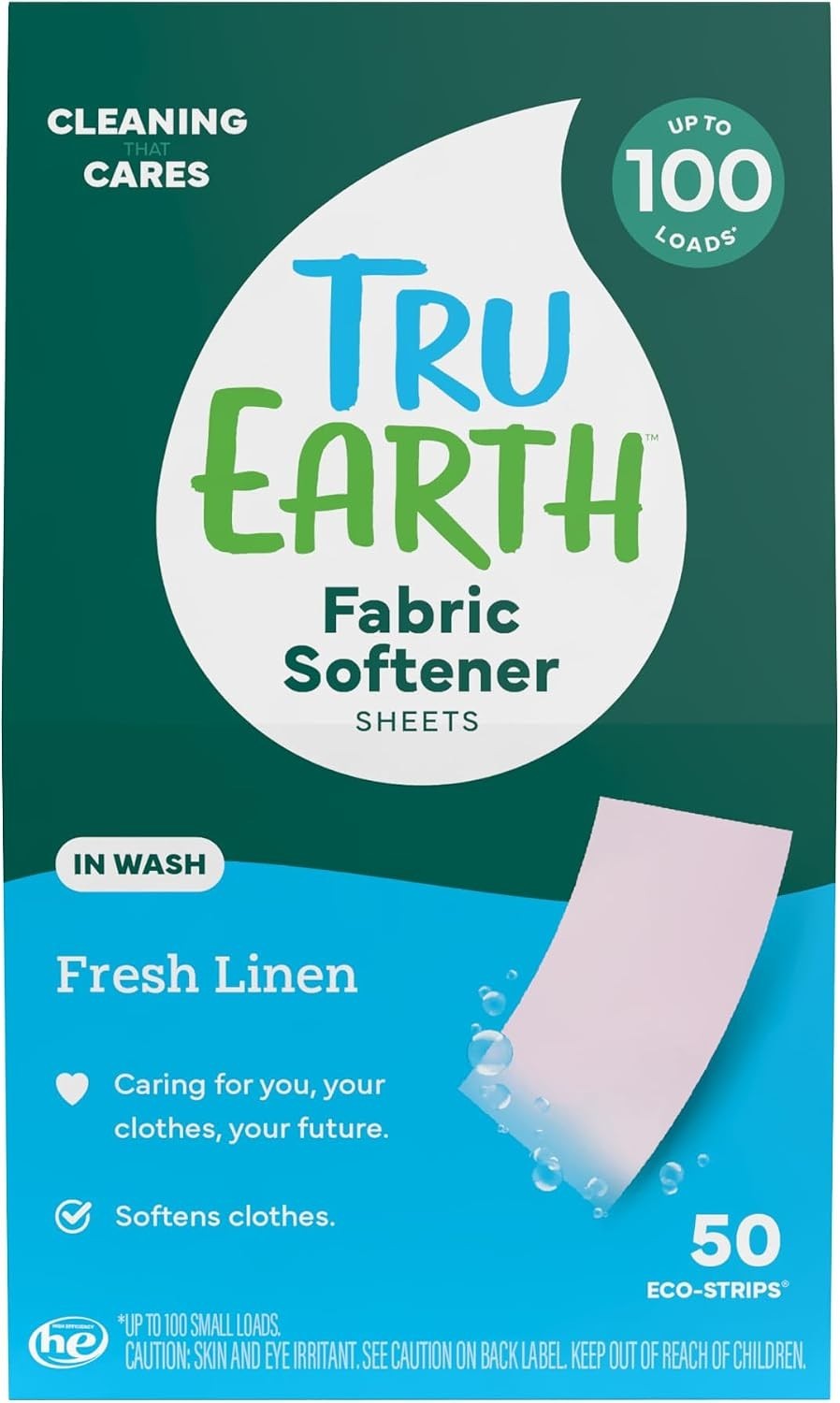 Tru Earth Fabric Softener 50 Sheets Fresh Linen ( PACK OF 2)