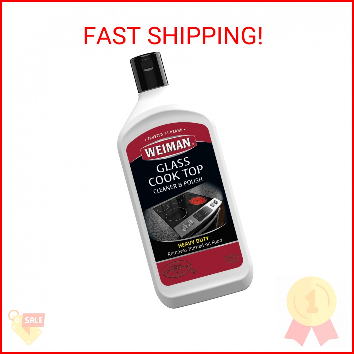 Weiman Ceramic and Glass Cooktop Cleaner and Polish – 20 Ounce – Shines and Prot