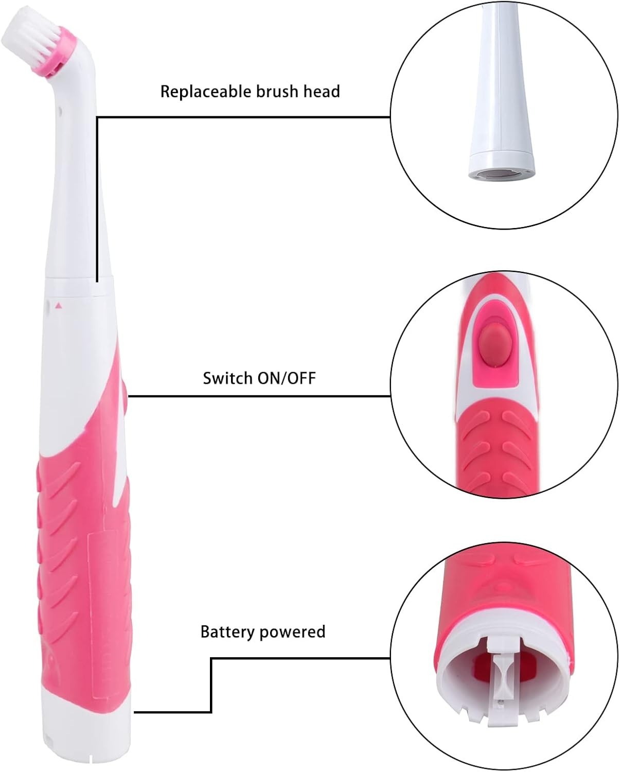 Lightweight 4-in-1 Electric Cleaning Brush – Efficient Cleaning for Every Corner