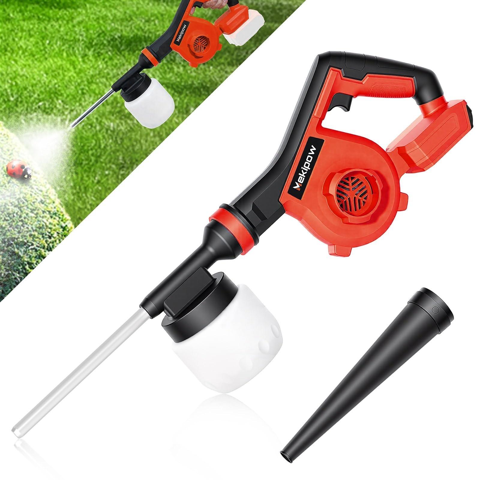 Electric Diatomaceous Earth Duster for Garden – 800mL, Variable Speed, 2-in-1 Sp