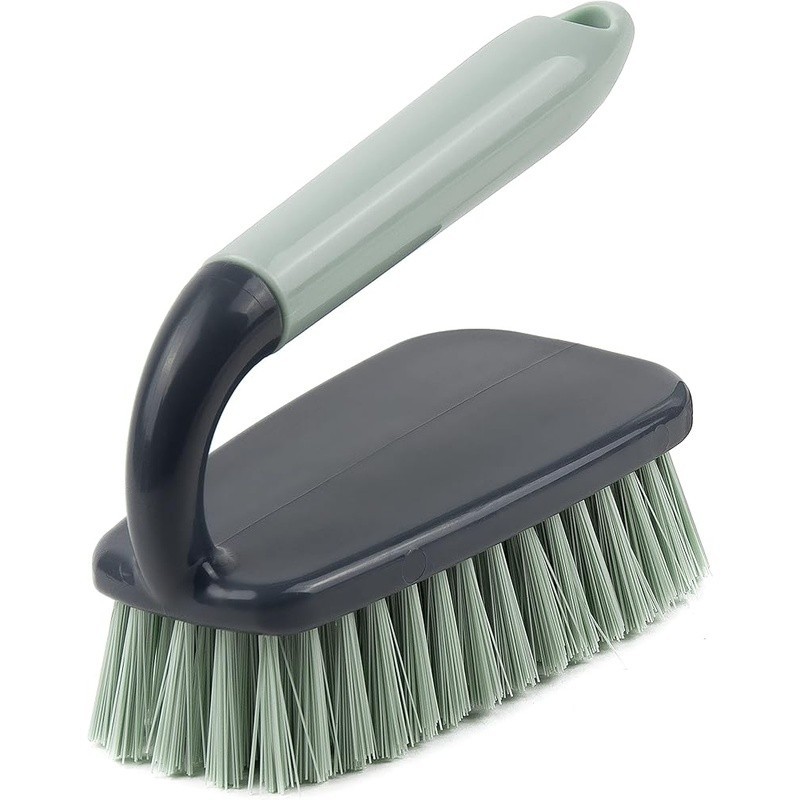 Scrub Brush Shower Cleaning Brush Comfort Grip Stiff Flexible Bristles Bathroom