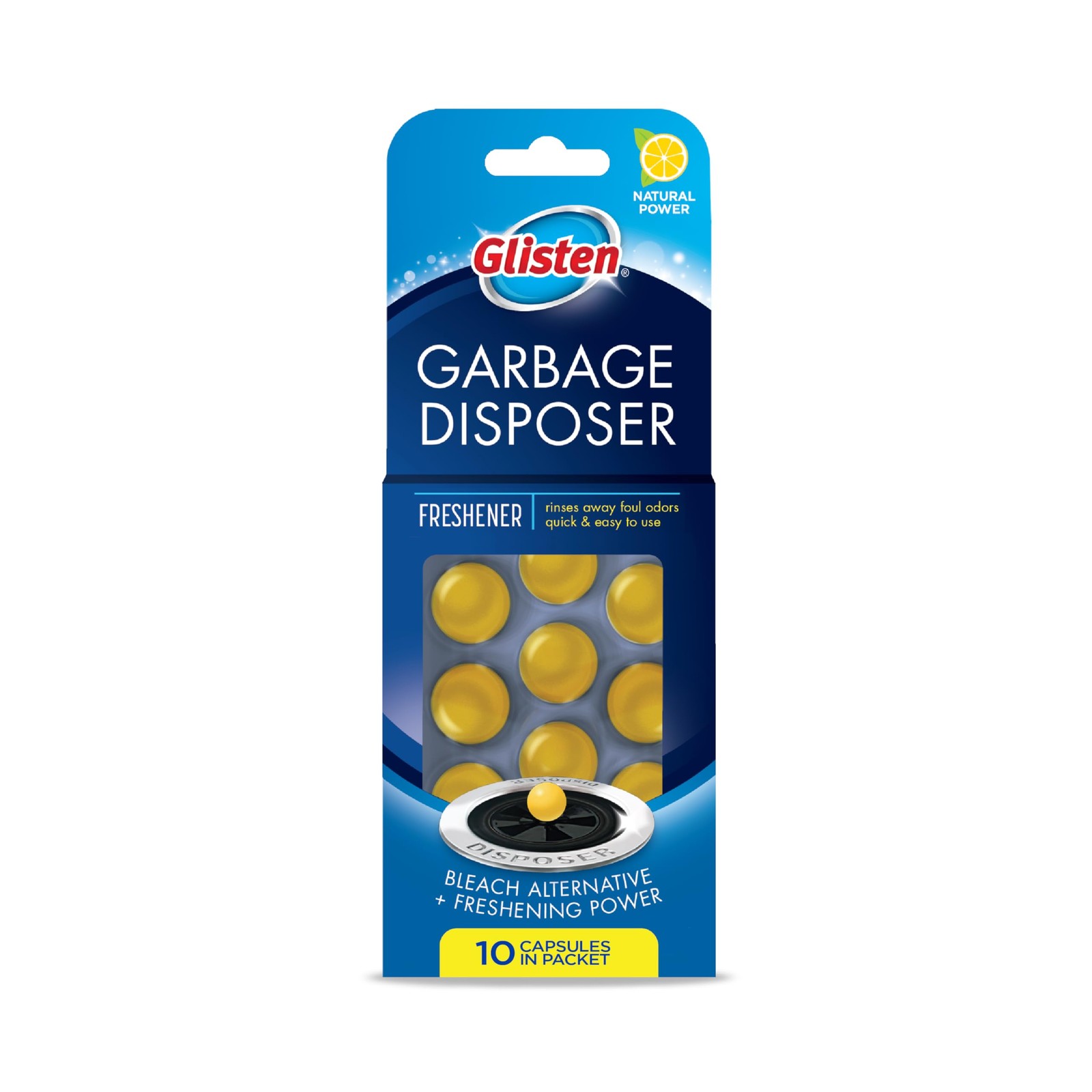 Glisten Garbage Disposer Freshener, Sink Disposal Odor Eliminator, Quick and
