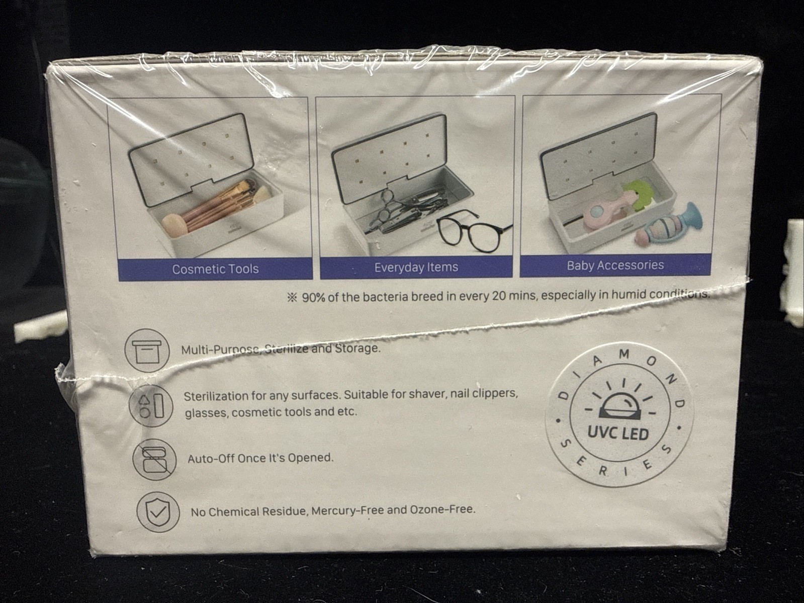 59S UV Sanitizer Box Jewelry Watch Glasses Phone UV Sterilizer Disinfection