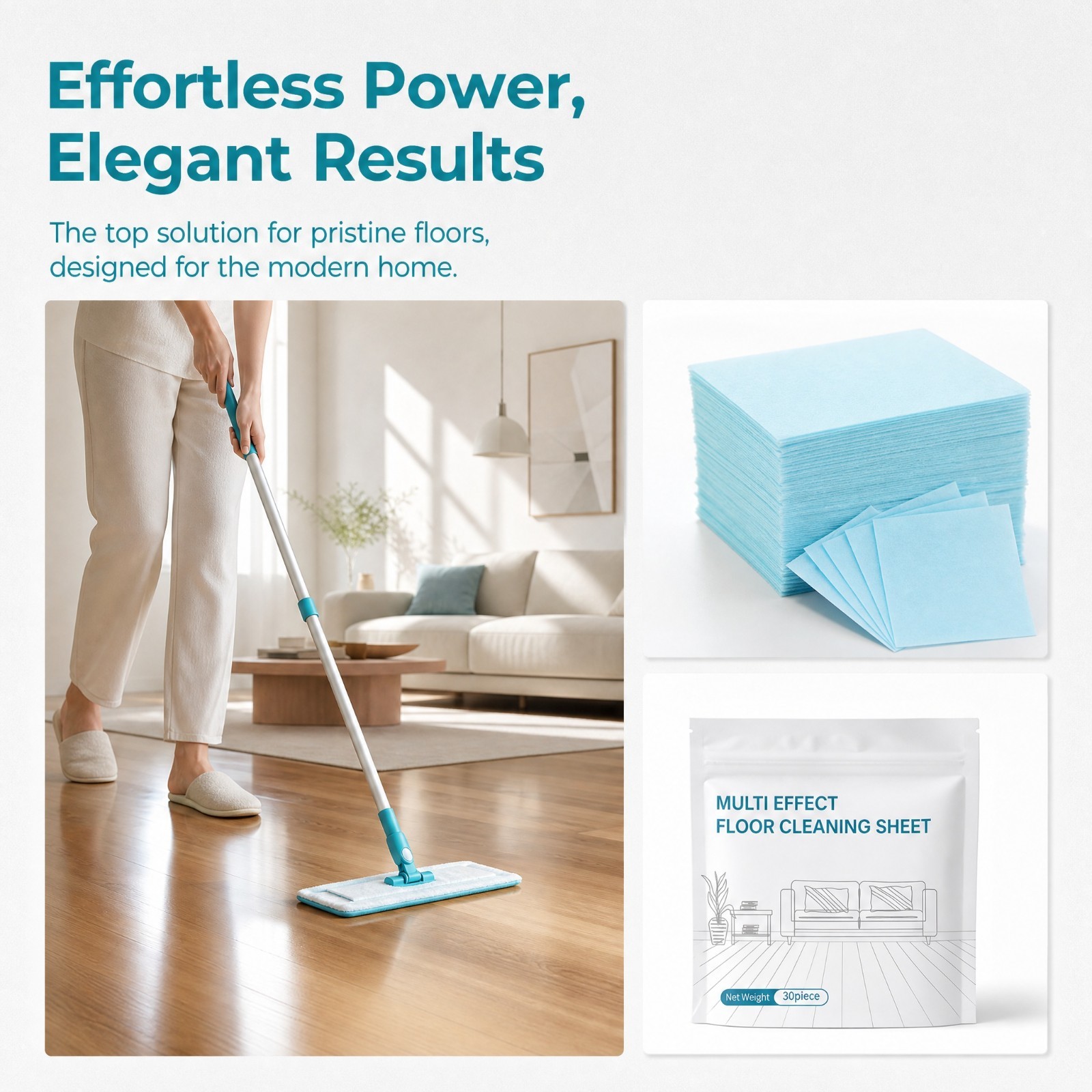 30Pcs Concentrated Floor Cleaning Tablets Multi-Surface Tile Hardwood Laminate