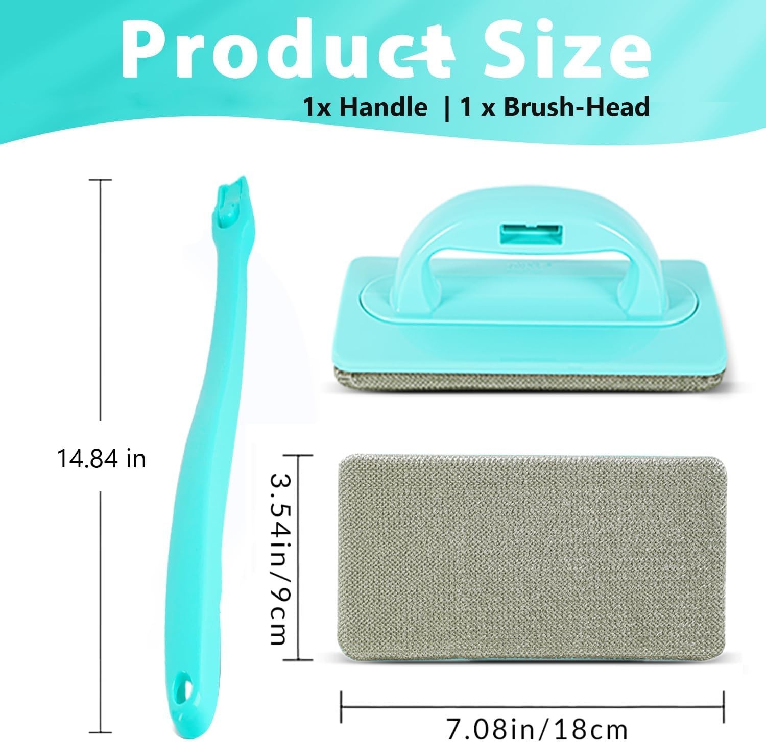 Professional Window Screen Cleaner- Large Brush Face for Door Mesh Cleaning- Det
