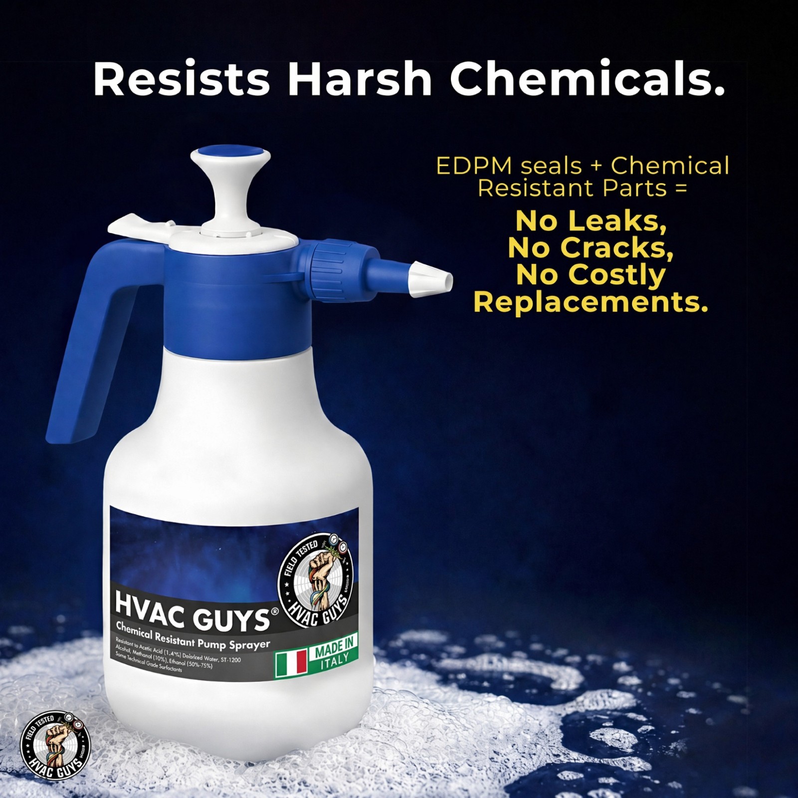 HVAC Guys Dura-Spray Coil Cleaner Pump Sprayer | Handheld Chemical Pump Sprayer
