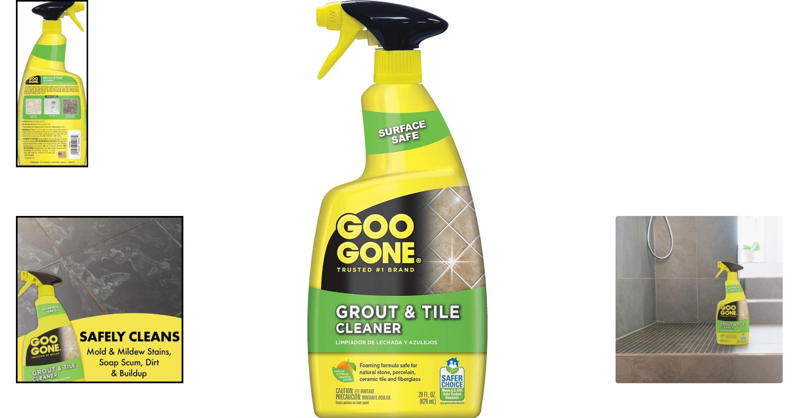 Powerful Tile & Grout Cleaner with Citrus Aroma – 28 Fl Oz Mold & Mildew Fighter