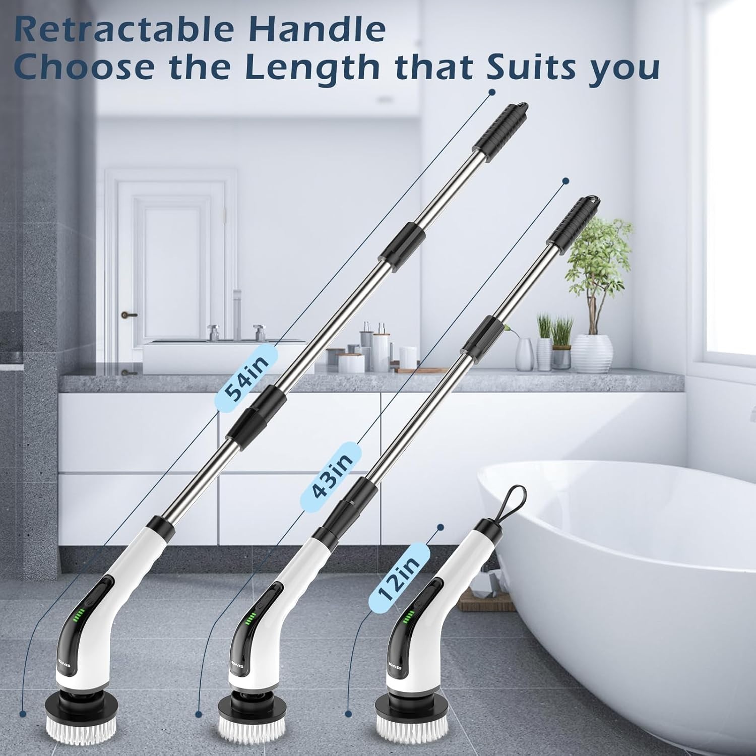 Electric Spin Scrubber, Cordless Cleaning Brush Scrubber for Home, 8 …….