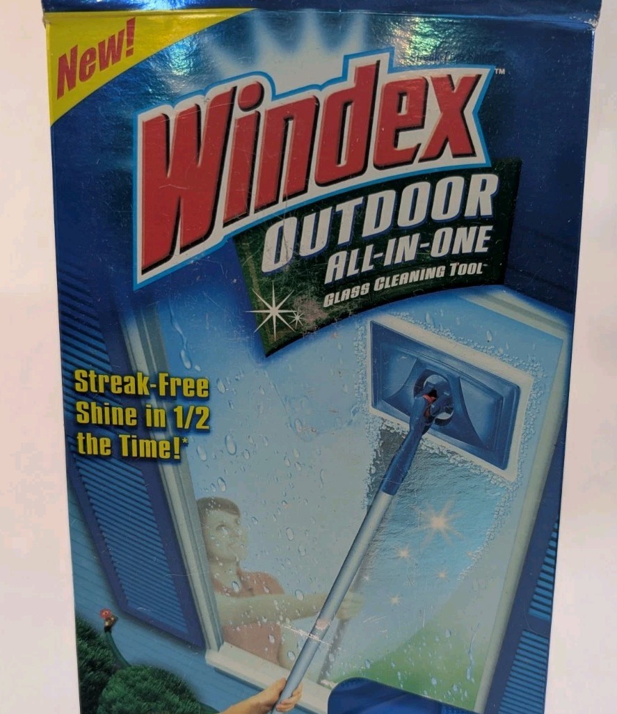 NEW Open Box Windex Outdoor All-In-One Glass Cleaning Tool Starter Kit