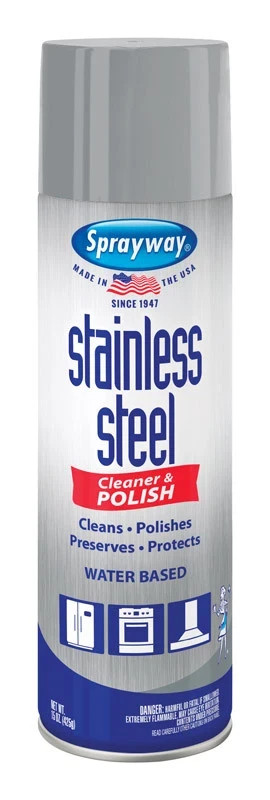 3 Cans ~ SW148R Sprayway Stainless Steel Metal Pro Cleaner & Polish MultiUse15oz