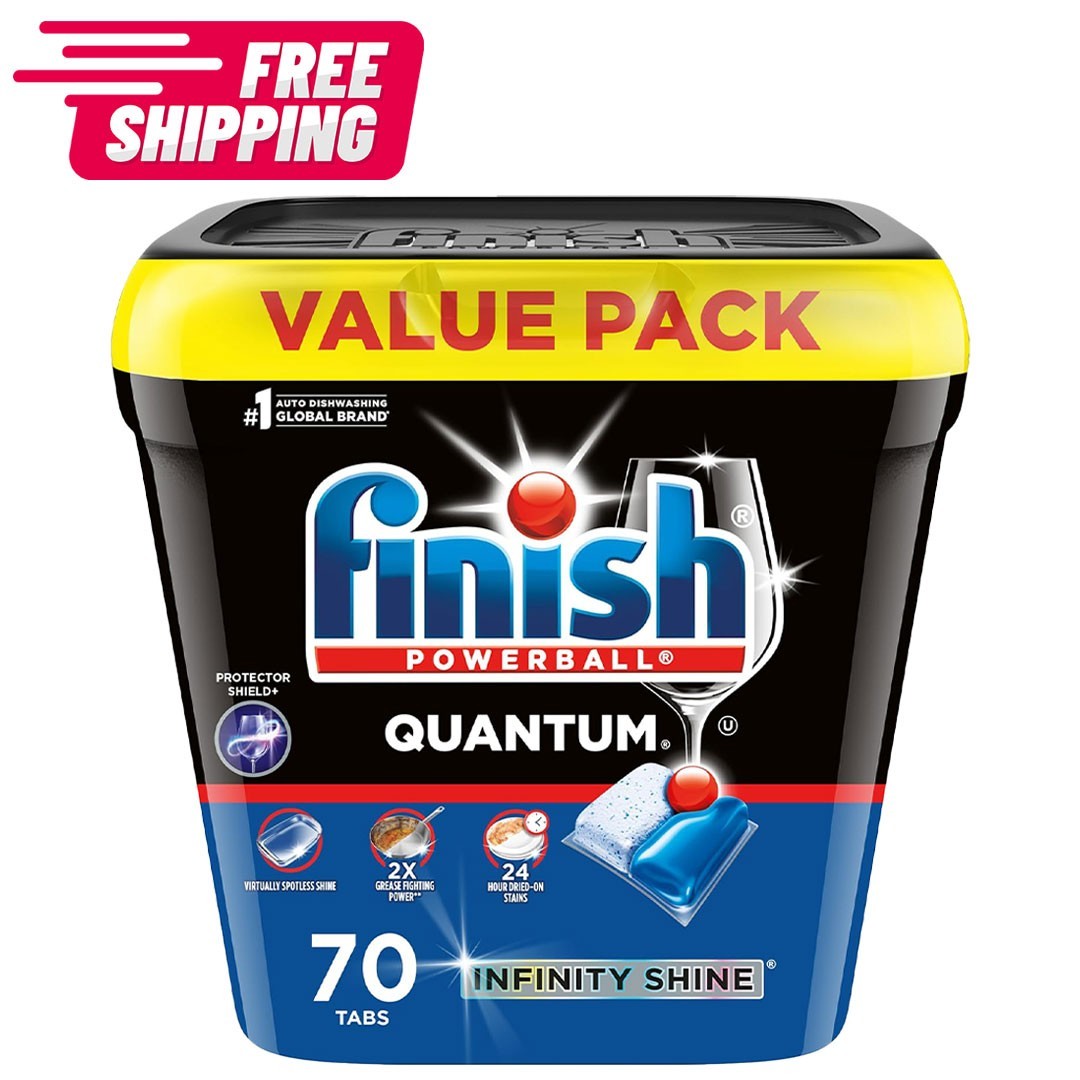 Finish: Quantum Infinity Shine Dishwasher Pods – Spotless Clean (70 Count)