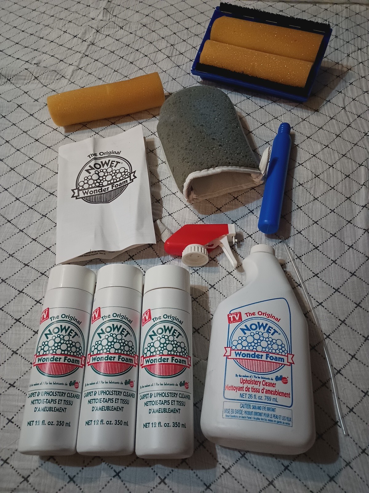 NEW NoWet Wonder Foam Carpet upholstery Cleaning Kit Complete
