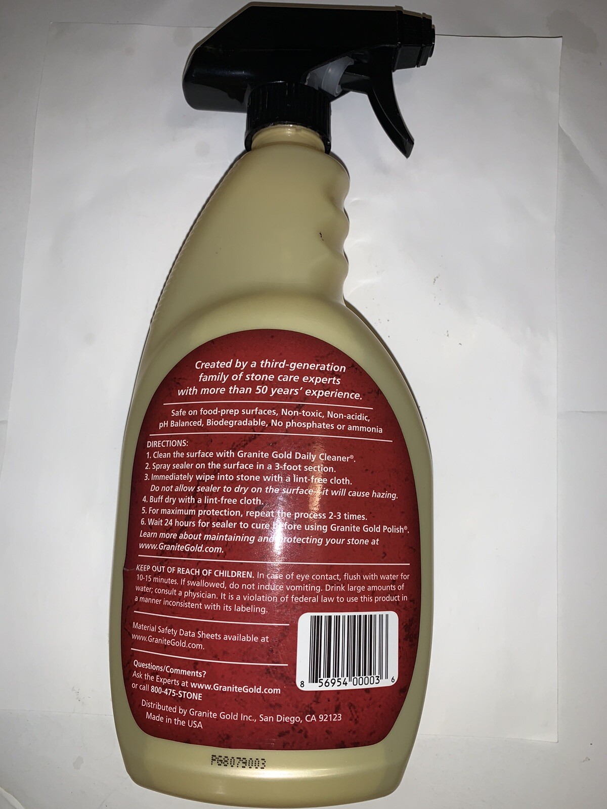 Granite Gold 24 oz Sealer Stone Care Spray 0036