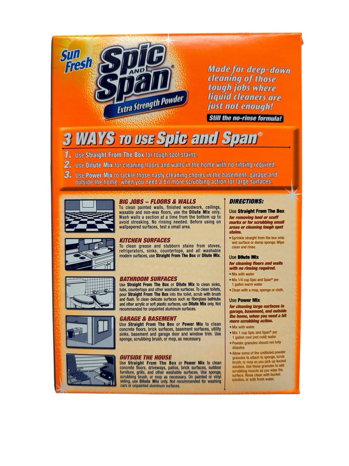 Spic and Span Extra Strength Powder Sun Fresh 27 OZ 1Lb 11Oz Discontinued
